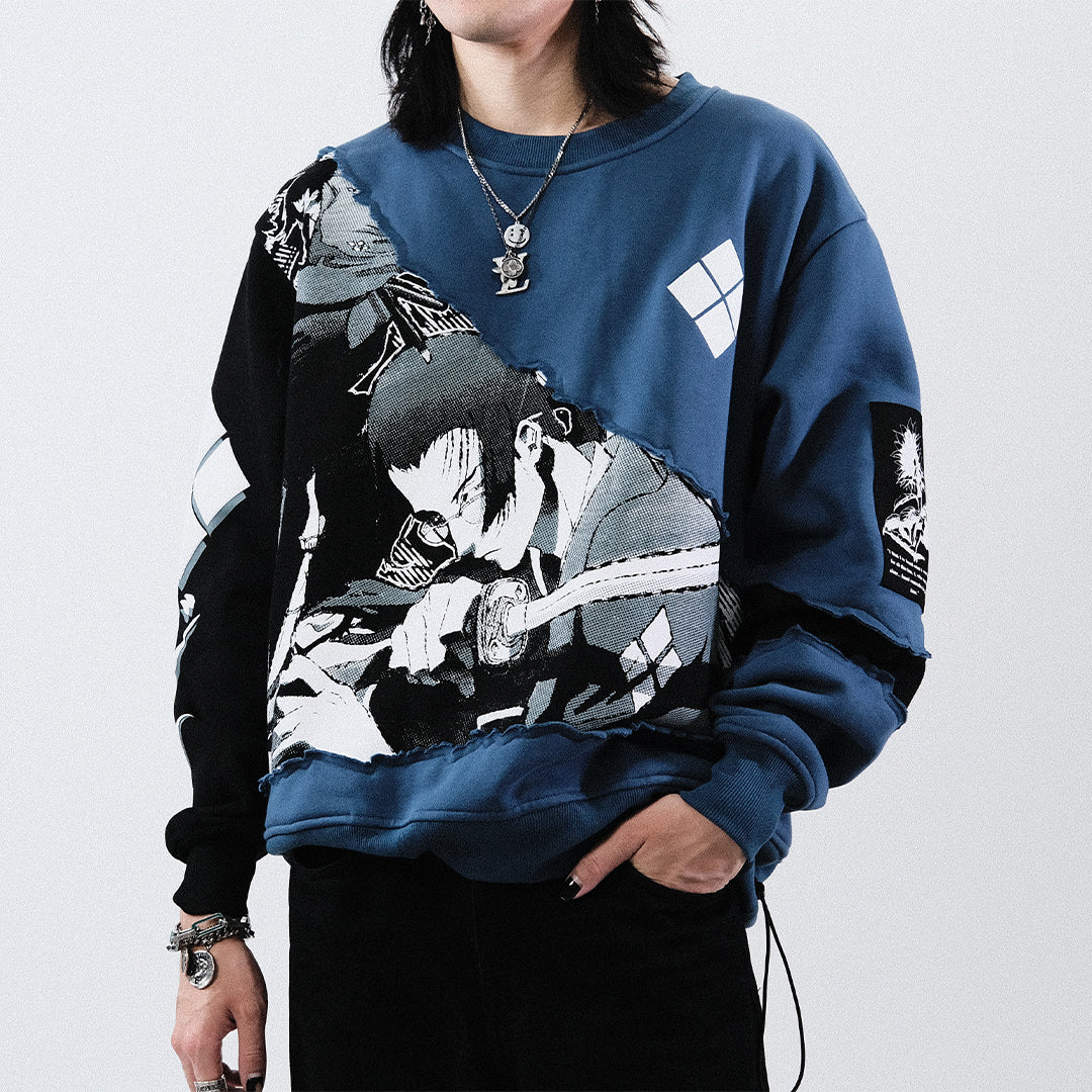 Avantlook spliced crewneck sweater cheap